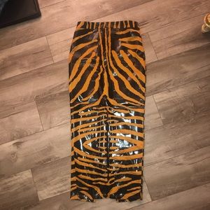 Zebra pencil skirt